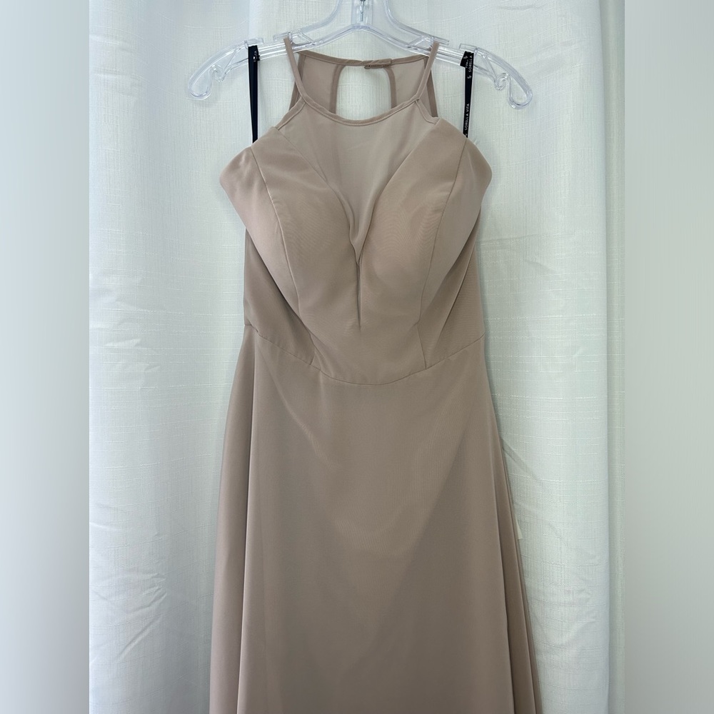 Sorella Vita Halter long Bridesmaid / Wedding chiffon dress. Size 10, Rose